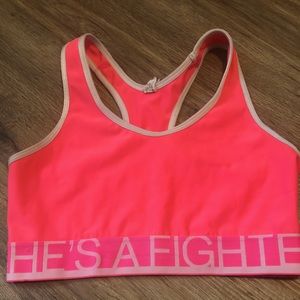 Under armor hot pink sports bra